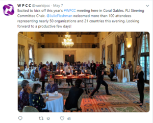 WPCC steering committee chair, and PanCAN President and CEO speaks at the 2019 World Pancreatic Cancer Coalition meeting